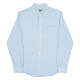 NAUTICA Slim Fit Mens Shirt Blue Striped Long Sleeve M