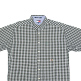TOMMY HILFIGER Mens Shirt Green Check L