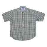 TOMMY HILFIGER Mens Shirt Green Check L