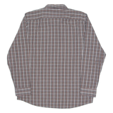 LEE Stretch Mens Shirt Brown Check Long Sleeve XL