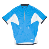 Cycling Mens Jersey Blue 1/4 Zip L