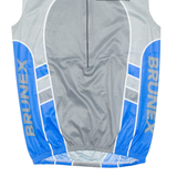 BRUNEX SWISS Cycling Mens Jersey Grey Sleeveless 1/2 Zip XL