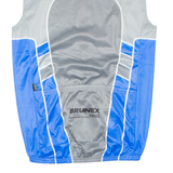 BRUNEX SWISS Cycling Mens Jersey Grey Sleeveless 1/2 Zip XL