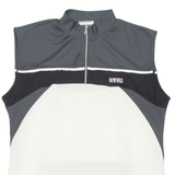 HOTNWILD Cycling Mens Jersey Grey Sleeveless 1/4 Zip L