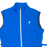 CRANE Cycling Mens Jersey Blue Sleeveless Full Zip L