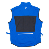 CRANE Cycling Mens Jersey Blue Sleeveless Full Zip L