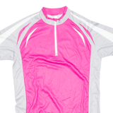 Cycling Womens Jersey Pink 1/4 Zip S