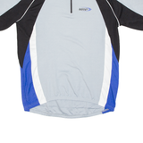 Cycling Mens Jersey Grey 1/4 Zip L