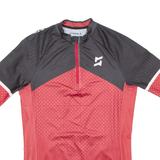 Cycling Mens Jersey Red 1/4 Zip S