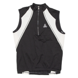 Cycling Mens Jersey Black Sleeveless 1/2 Zip M