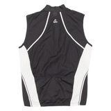 Cycling Mens Jersey Black Sleeveless 1/2 Zip M