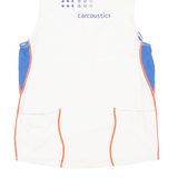 Cycling Mens Jersey White Sleeveless 1/2 Zip S