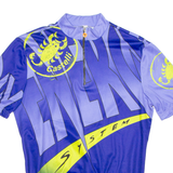 Cycling Mens Jersey Purple 1/4 Zip L