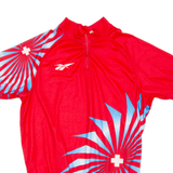 REEBOK Cycling Mens Jersey Red 1/4 Zip XL