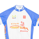 Cycling Mens Jersey Blue Full Zip M