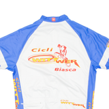 Cycling Mens Jersey Blue Full Zip M