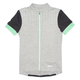 Cycling Mens Jersey Grey Full Zip M