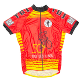 Cycling Mens Jersey Red Full Zip L