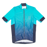 Cycling Mens Jersey Blue Full Zip L