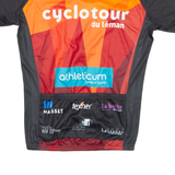 Cycling Mens Jersey Orange Full Zip M