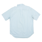 NAUTICA Classic Fit Wrinkle Resistant Mens Shirt Blue Check L