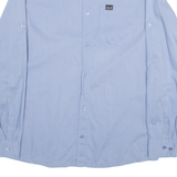 JACK WOLFSKIN Mens Plain Shirt Blue Long Sleeve M
