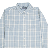 NAUTICA Mens Shirt Blue Check Long Sleeve 2XL