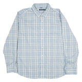 NAUTICA Mens Shirt Blue Check Long Sleeve 2XL