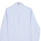 TOMMY HILFIGER Slim Fit Mens Plain Shirt Blue Long Sleeve S