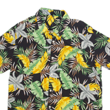 Mens Hawaiian Shirt Black Floral M