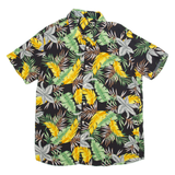 Mens Hawaiian Shirt Black Floral M