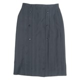 Womens Straight Skirt Black Midi 90s Striped M