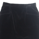 NON STOP CITY Womens Straight Skirt Black Short Velvet M