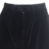 NON STOP CITY Womens Straight Skirt Black Short Velvet M