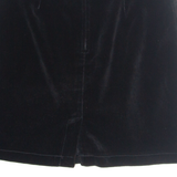 NON STOP CITY Womens Straight Skirt Black Short Velvet M
