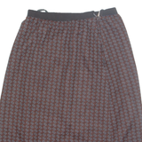 Womens Straight Skirt Orange Knee Length Chevron S