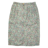 MARKWALD Womens Straight Skirt Green Midi Viscose Paisley M