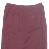 Womens Straight Skirt Maroon Midi Wool M