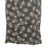 SELENE Womens Straight Skirt Black Midi Viscose 90s Floral M