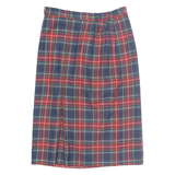CANDA Womens Straight Skirt Red Midi Check M