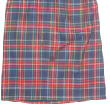 CANDA Womens Straight Skirt Red Midi Check M