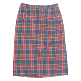 CANDA Womens Straight Skirt Red Midi Check M