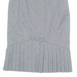 Womens Flare Skirt Grey Knee Length S