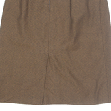 Womens Straight Skirt Brown Knee Length Chevron M