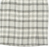 BIAGGINI Womens Straight Skirt Grey Knee Length Wool Check L