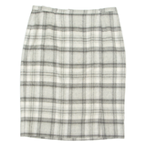 BIAGGINI Womens Straight Skirt Grey Knee Length Wool Check L