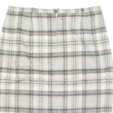 BIAGGINI Womens Straight Skirt Grey Knee Length Wool Check L