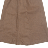 Womens A-Line Skirt Brown Midi S