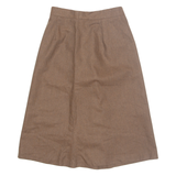 Womens A-Line Skirt Brown Midi S