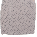 Womens Straight Skirt Grey Knee Length Viscose Crazy Pattern M